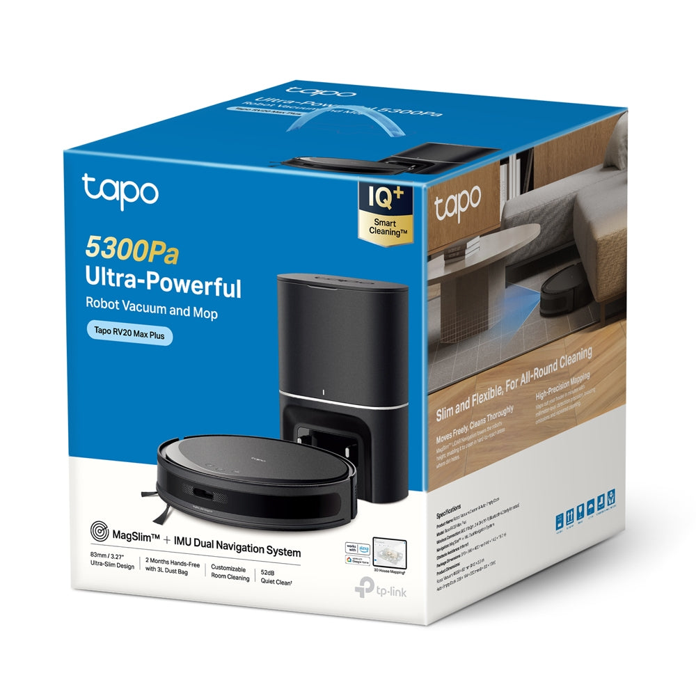 TP-Link Tapo RV20 Max Plus – Aspirateur robot 5300 Pa
