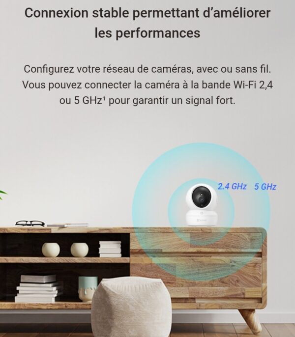 EZVIZ H6c Pro 3K – Caméra intérieure intelligente panoramique Wi-Fi