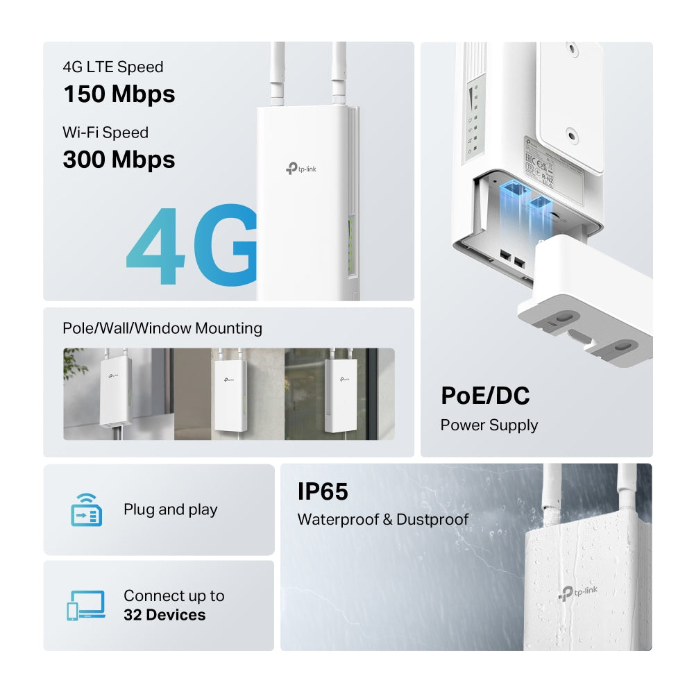 TP-Link TL-MR100 Outdoor – Routeur 4G WiFi extérieur