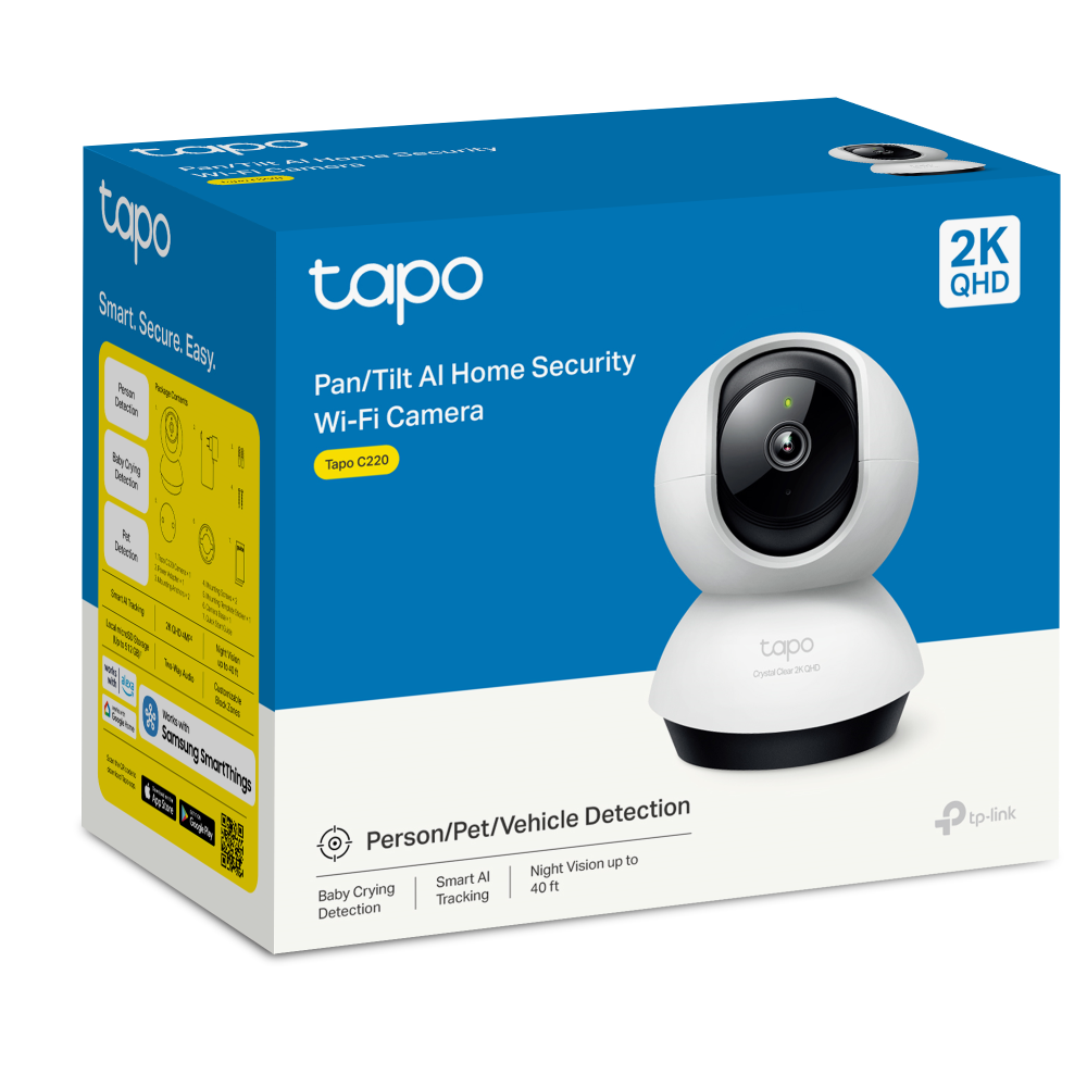 TP-Link Tapo C220 – Caméra WiFi intérieure 2K 4MP