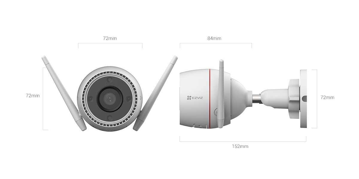 EZVIZ H3C 3K | Caméra WiFi extérieure 5MP | Vision nocturne