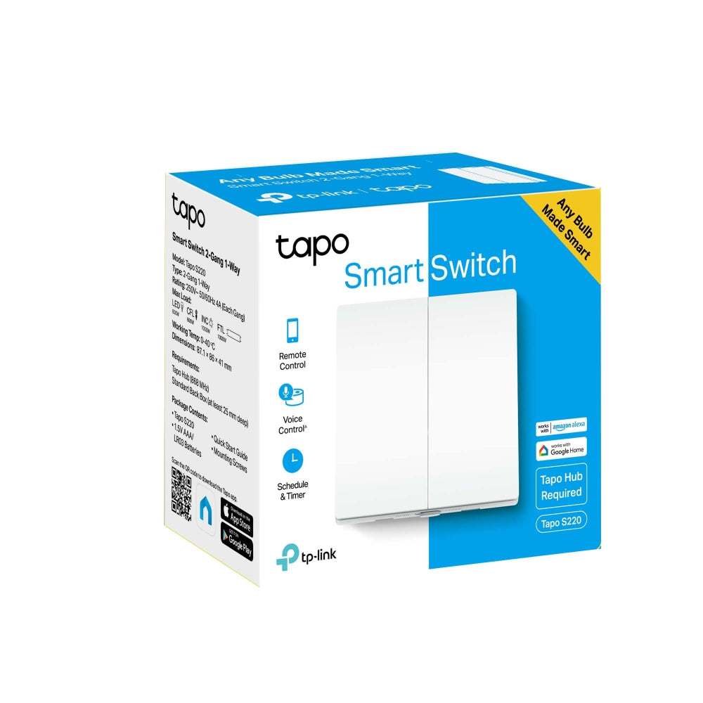 TP-Link Tapo S220 – Interrupteur connecté 2 boutons